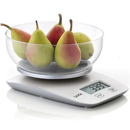 Laica Báscula de Cocina Electrónica KS1060W con capacidad de 5 kg